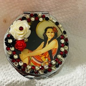 Bling compact Mirror resin sealed Senorita picture New